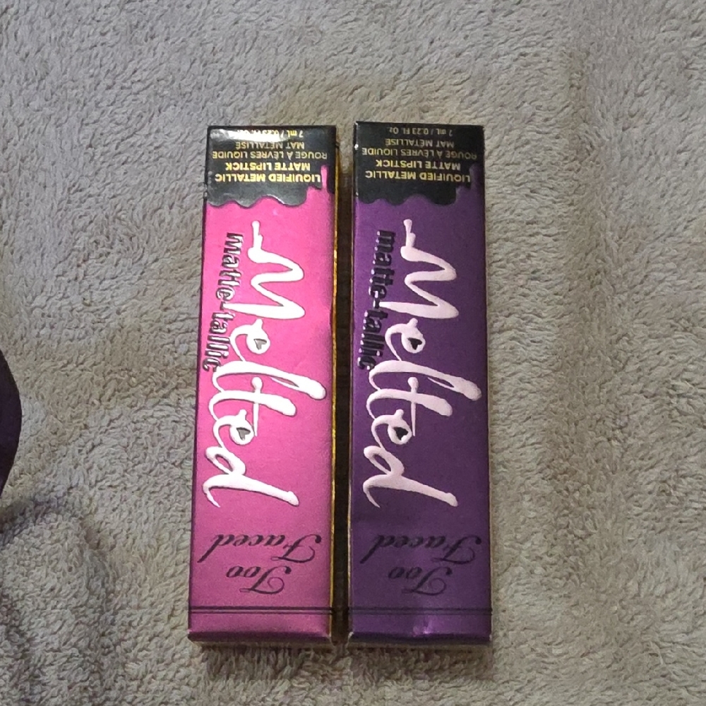 Too Faced Melted Matte Lipstick Duo - Fuchsia and Violet